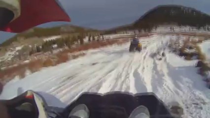 Two Outlander 1000s Offroading In The Snow