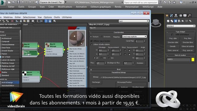 Les fondamentaux de 3ds Max 2014 : 4. Les matériaux : trailer | video2brain.com