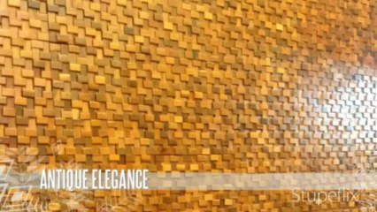Romana Wood Mosaic Wall - Mysterious Beauty & Antique Elegance