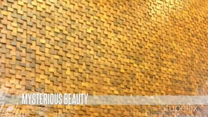 Romana Wood Mosaic Wall - Mysterious Beauty & Antique Elegance
