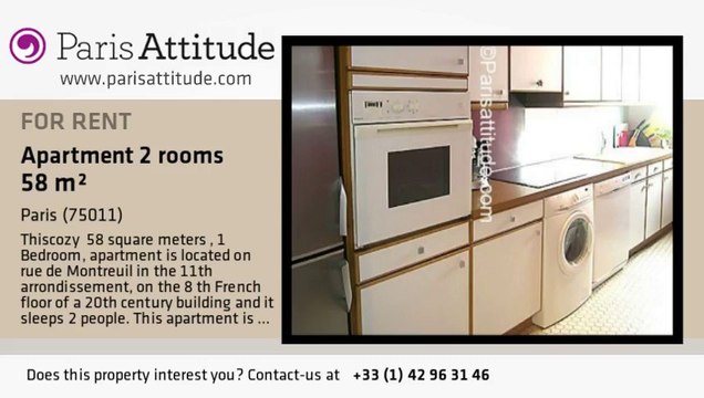 1 Bedroom Apartment for rent - Charonne, Paris - Ref. 3306