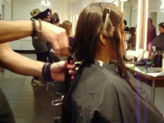 dark haired lady cuts short