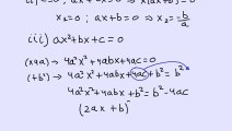 Resolución algebraica de ecuaciones de segundo grado.