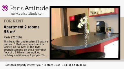 1 Bedroom Apartment for rent - Maison de la Radio, Paris - Ref. 6458