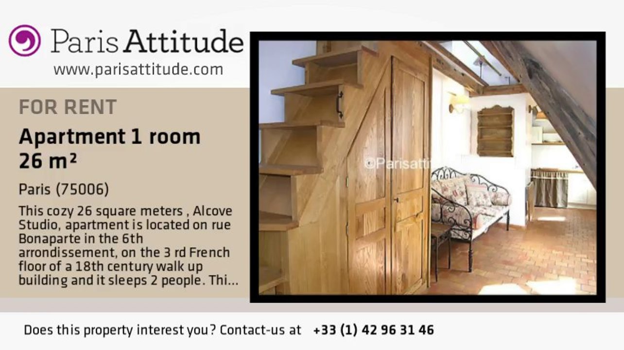 Alcove Studio Apartment for rent - St Germain, Paris - Ref. 6231