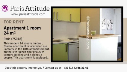 Studio Apartment for rent - Montmartre, Paris - Ref. 7234