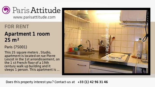 Studio Apartment for rent - Châtelet, Paris - Ref. 1625