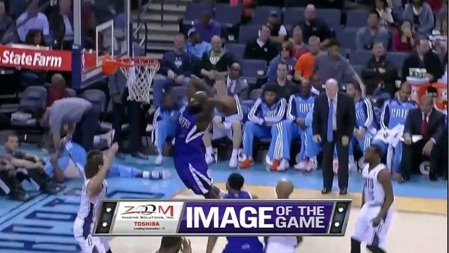 Quincy Acy emphatic dunk vs Bobcats