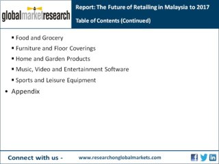The Future of Retailing in Malaysia to 2017