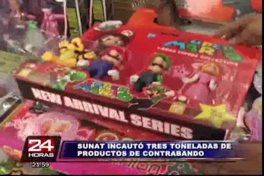 Sunat incauta tres toneladas de productos navideños de contrabando
