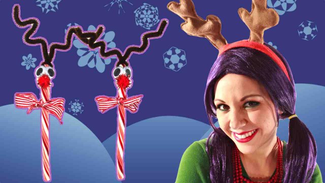 Candy Cane Reindeer - Christmas Crafts for Children