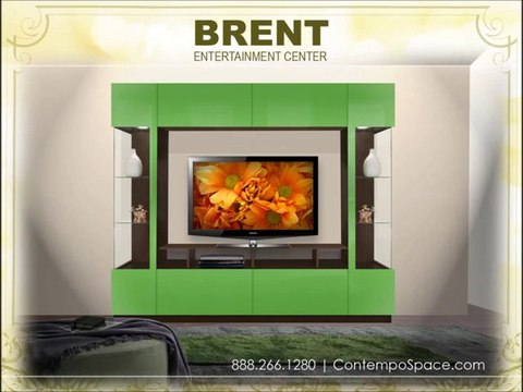 Brent Entertainment Center - Two-Sided Curio Displays | Item #: 1950