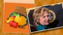 What should Hillary Clinton be thankful for?
