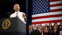 Obama confronts heckler at immigration reform rally