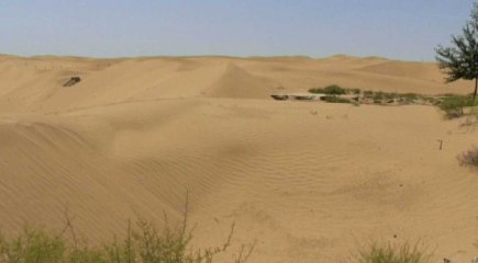 A 'green wall' in the Kubuqi desert