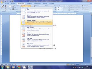 PP2 sauts de section et pagination
