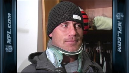 Kevin Huber talks about injury in neck brace