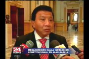 Megacomisión señala que Alan García incurrió en infracción constitucional