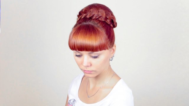 Прическа с валиком из волос. Прическа Пучок . Bun Hairstyle