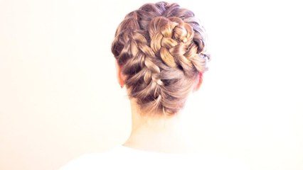 Прическа из французской косы. Объёмная прическа. French Braid Hairstyle