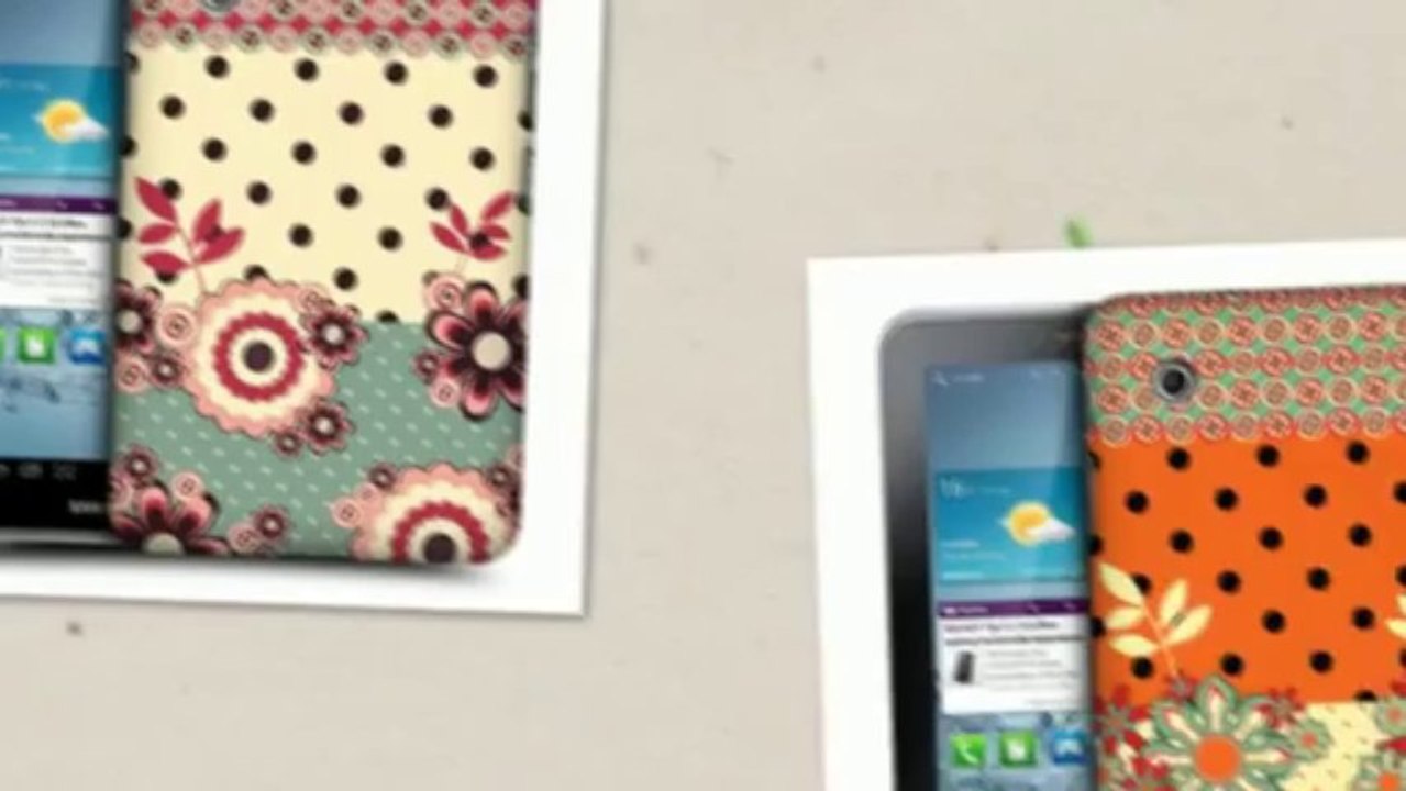 FLORAL DOTS BACK CASE COVER FOR SAMSUNG GALAXY TAB 2 7.0 P31