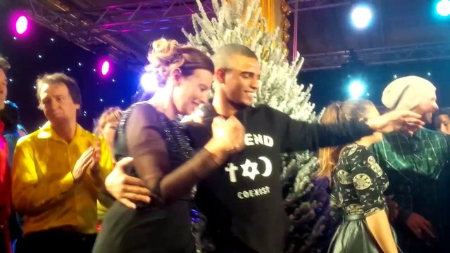 Valérie Trierweiler et Brahim Zaibat au Noël de Elysée