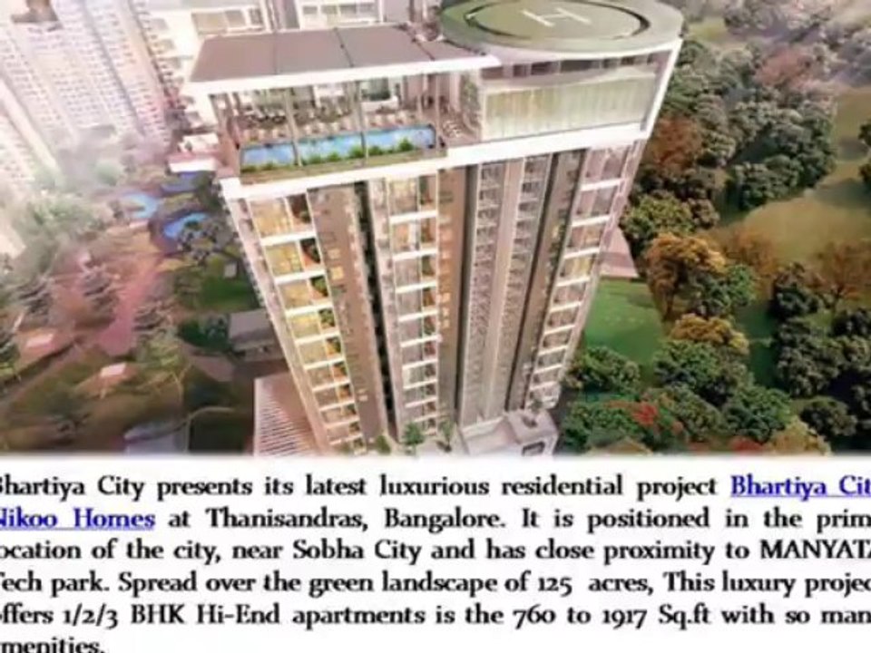 Bhartiya City Nikoo Homes - A Most Promising Project in Bangalore