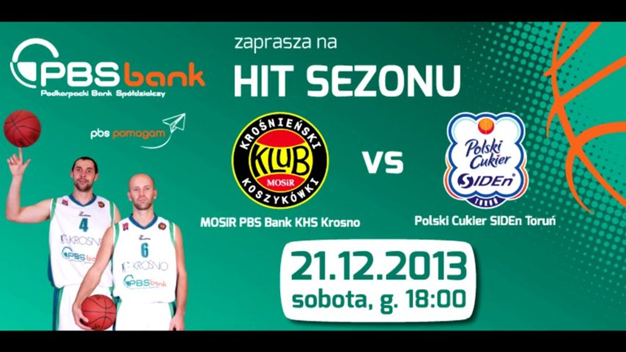 MOSiR PBS Bank KHS Krosno - Polski Cukier Siden Toruń (zapowiedź)