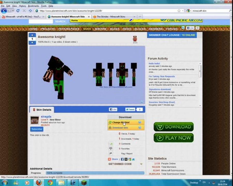 Minecraft - การลง Skin ตัวละคร [Tackle]