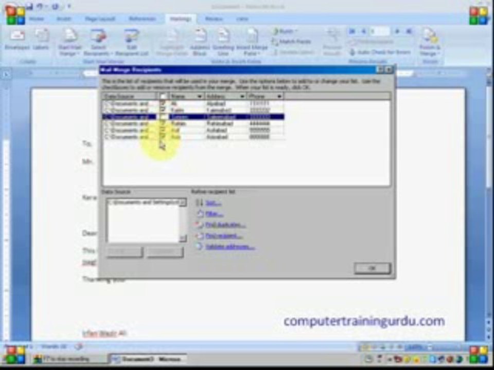 MS Word in Urdu Tutorial Part-9