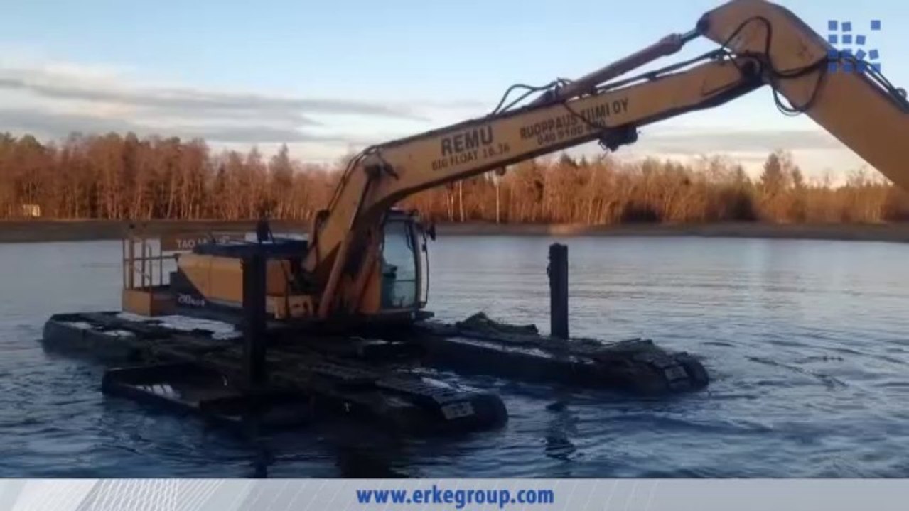 ERKE Dış Ticaret ltd., Big Float 16.36 Amphibious Excavator - River Cleaning - www.erkegroup.com