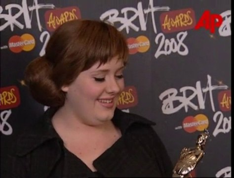 Adele on winning the Critics Choice award at the Brits (13/12/2007)