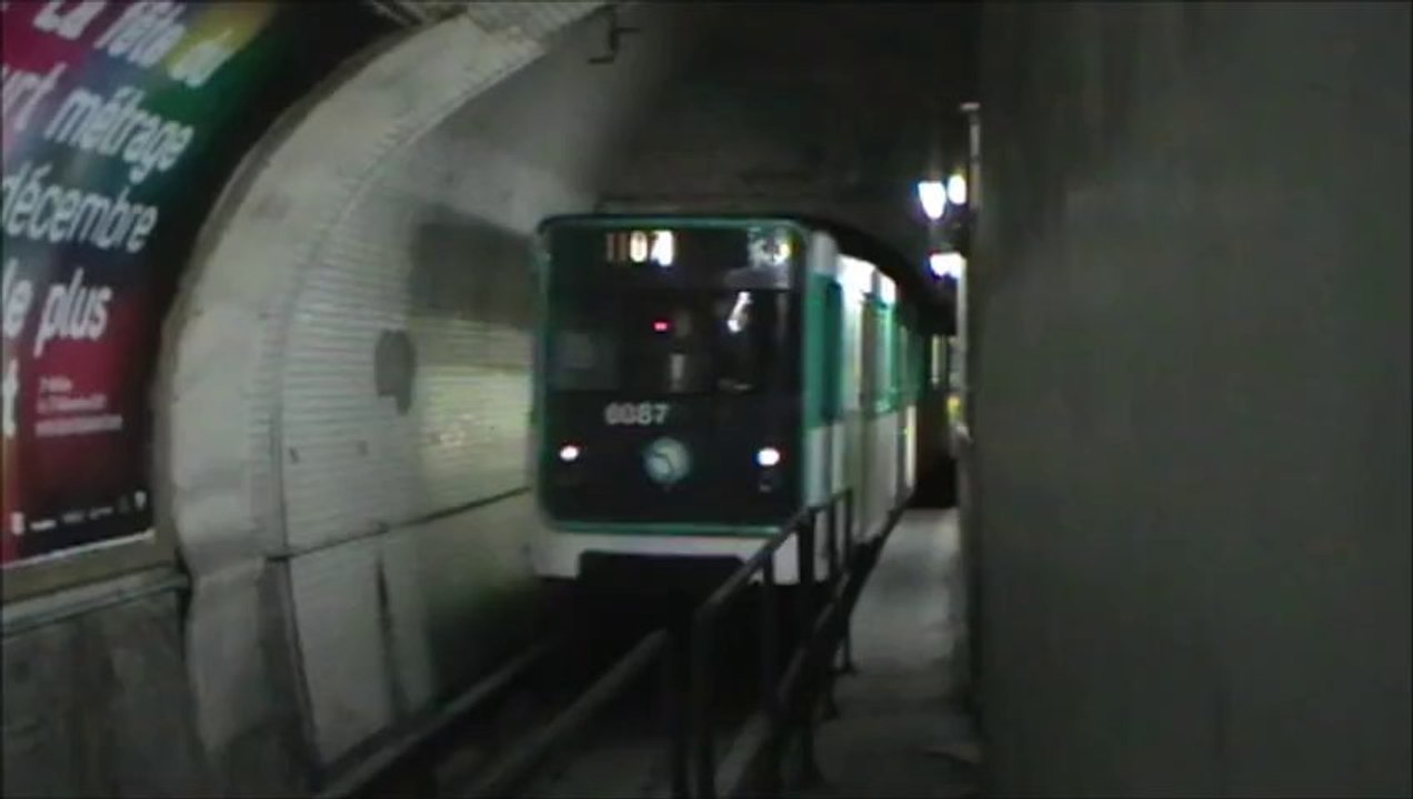MP59 : Arrivée à la station Porte des Lilas sur la ligne 11 du métro parisien