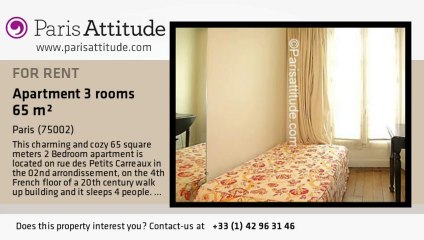 2 Bedroom Apartment for rent - Montorgueil, Paris - Ref. 4738