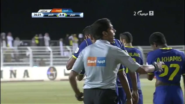 هدف النصر الثاني من ايلتون في نجران - نجران 2-3 النصر - دوري جميل 19/12/2013 HD