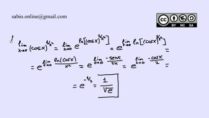 Cálculo de límites aplicando la regla de L'Hôpital VIII