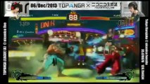 Topanga A League Round10② Daigo Umehara (Ryu) vs Kazunoko (Yun)