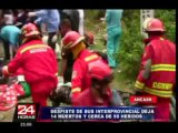 Huaraz: despiste de bus interprovincial dejó 14 muertos y cerca de 40 heridos