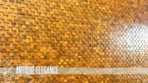 Romana Wood Mosaic Wall Tiles For Interior Decor - Mysterious Beauty & Antique Elegance