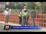 Susana Villarán inauguró puente 'San Pedro' en la Panamericana Sur