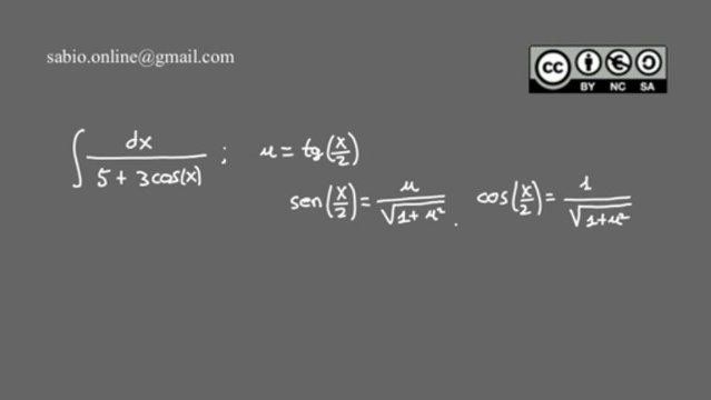 Integrales XII - Sustitución o cambio de variable - Funciones trigonométricas
