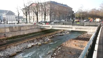 Chantier de renaturation de la partie découverte de la Leysse
