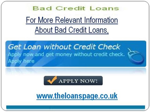 Bad Credit Loans To Repair Defective Credit Score Easily
