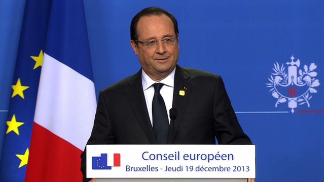 Conférence de presse au Conseil européen le 19 décembre 2013