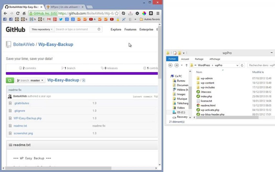 WordPress Easy Backup sauvegarder vos données avec un client FTP