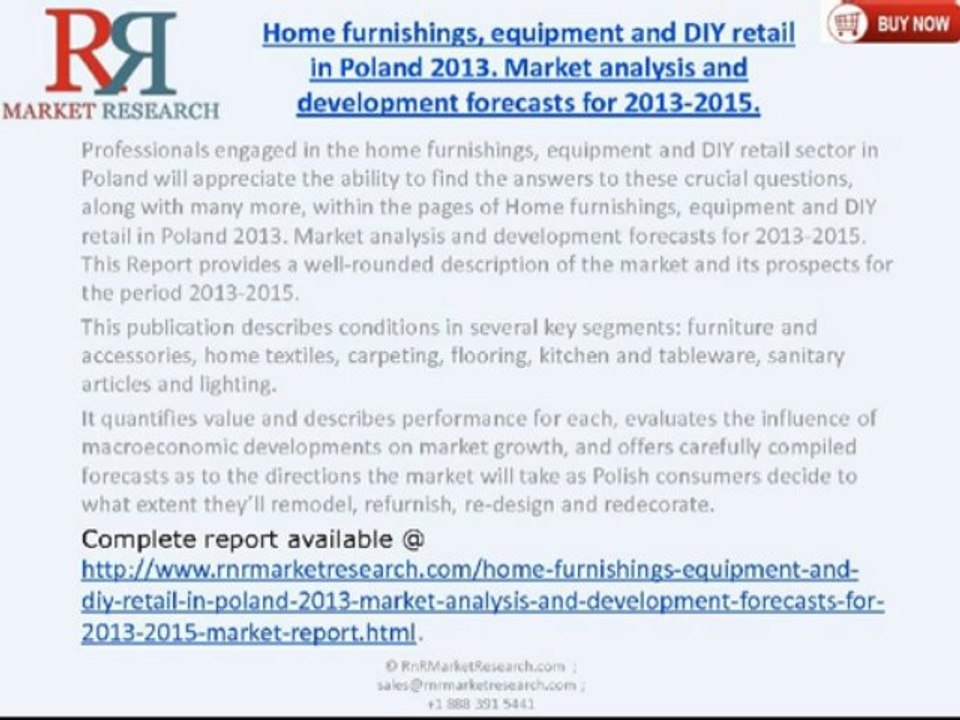 RnRMR: Home furnishings, equipment and DIY retail Industry in Poland 2015