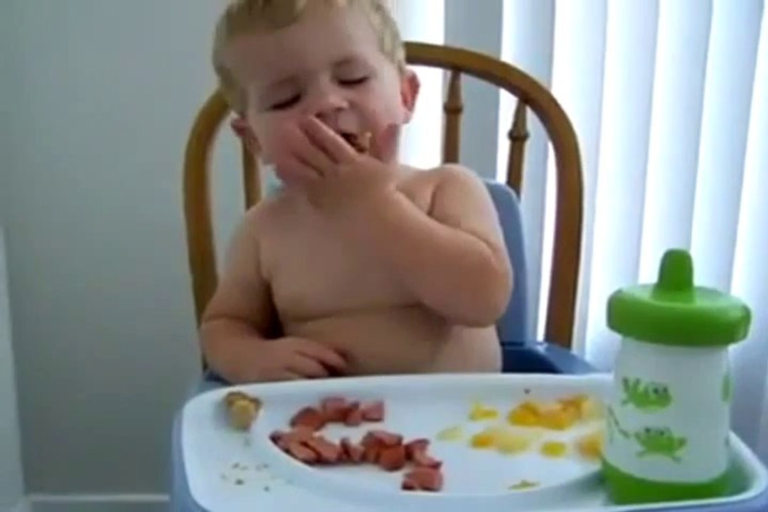 Sleepy Baby Blake Falling asleep while eating Lunch funny