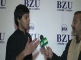 Ali Azam talking with Shakeel Anjum of Jeevey Pakistan about the Seminar of their University BZU at Lahore.