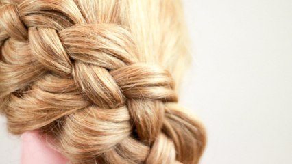 Плетение косичек. Коса из 4 прядей. How to make 4 strand braid