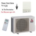 Clearance MUY-GE12NA + MSY-GE12NA-8 Mr. Slim Single Zone Mini Split Cooling Only System, Wall Mounted, Wireless Remote -...